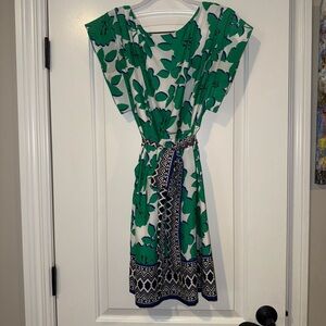 Eliza J Green and Blue Floral Mini Dress